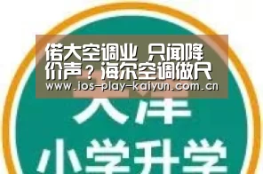 偌大空调业 只闻降价声?海尔空调做尺度守住行业底线“开元棋牌网址”(图3) 开元棋牌网址